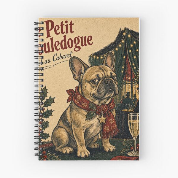 Item preview, Le Petit Bouledogue – Vintage French Bulldog Christmas Cabaret Poster designed and sold by cipoprimo.
