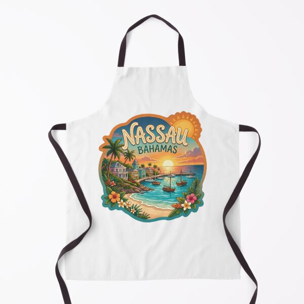 Item preview, Vintage Nassau Bahamas Tropical Coastal Sunset Travel Badge designed and sold by LittleArij.