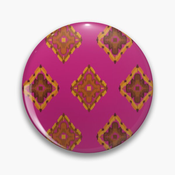 Item preview, Hot pink ikat pattern designed and sold by Halonapping.