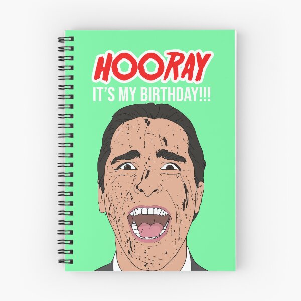 Item preview, American Psycho Birthday Card designed and sold by Wholly Inappropriate Greetings Cards.