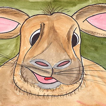 Artwork thumbnail, smiling Animals, smiling Rabbit by Anke‘s Bazaar