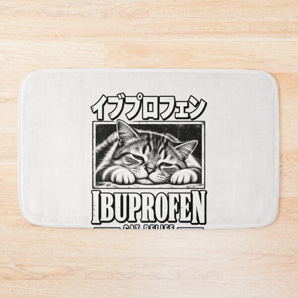 Item preview, Ibuprofen Japanese Cat, Funny Cat Medicine Lover, Cute Humor Medical Pun Japanese Cat  designed and sold by Pawsome Quotes.