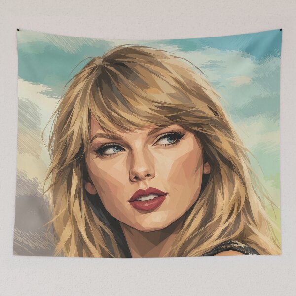 Item preview, Taylor Swift Music Portrait Singer Art designed and sold by LEGENDS ICONART GALLERY.