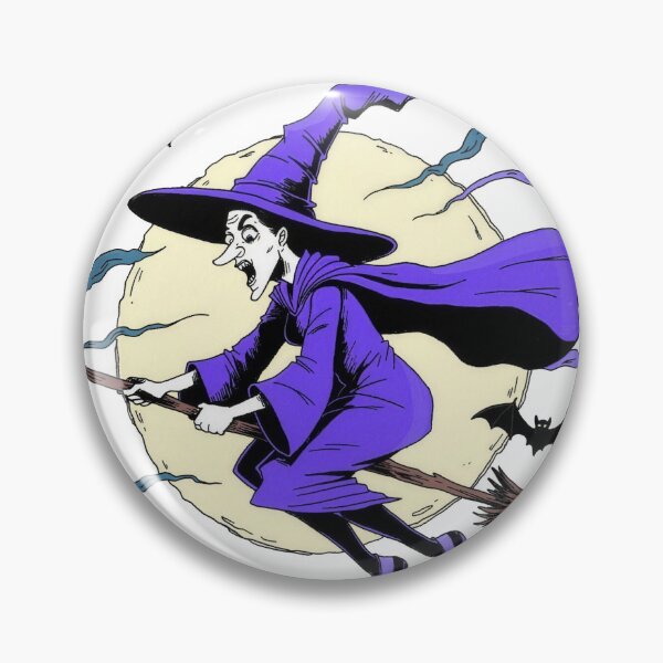 Item preview, Witch on a broomstick designed and sold by nomadjoiner.