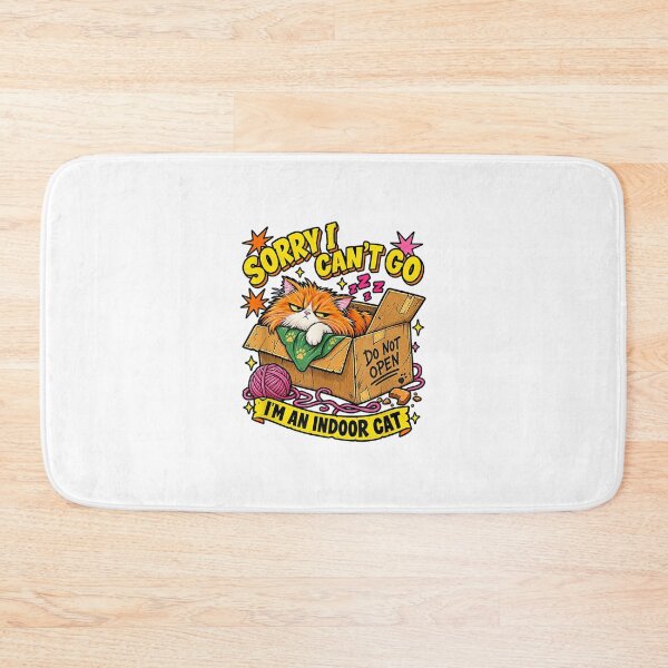 Item preview, Sorry I Cant Go Im An Indoor Cat Funny Introvert Grumpy Cat Box designed and sold by abig-eiyana.