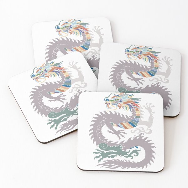 Item preview, Grey Chinese Dragon - Abstract Mythical Line Art designed and sold by iampaulmorris.
