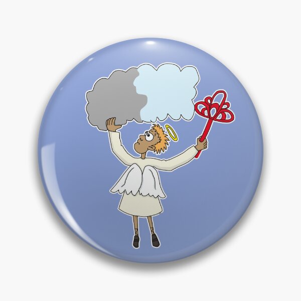 Item preview, Funny Angel Cloud Cleaning Sticker | Divine Rug Beater Meme Art designed and sold by MyxaART.