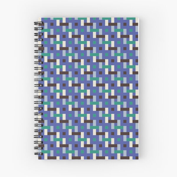 Item preview, Contemporary Heritage Interlock Grid - navy teal brown & ivory designed and sold by pakanta.