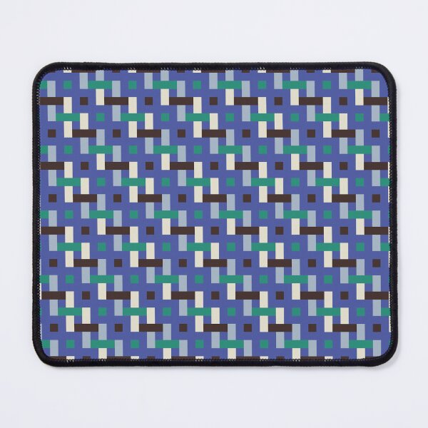 Item preview, Contemporary Heritage Interlock Grid - navy teal brown & ivory designed and sold by pakanta.