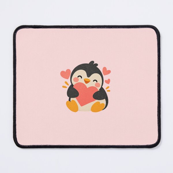 Item preview, Cute Penguin Hugging Heart – Kawaii Penguin Love Sticker designed and sold by StickyDelights.