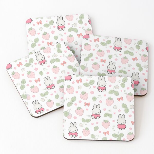 Item preview, Cute Bunny Strawberry Patch Seamless Pattern designed and sold by Cozy Moss Studio.