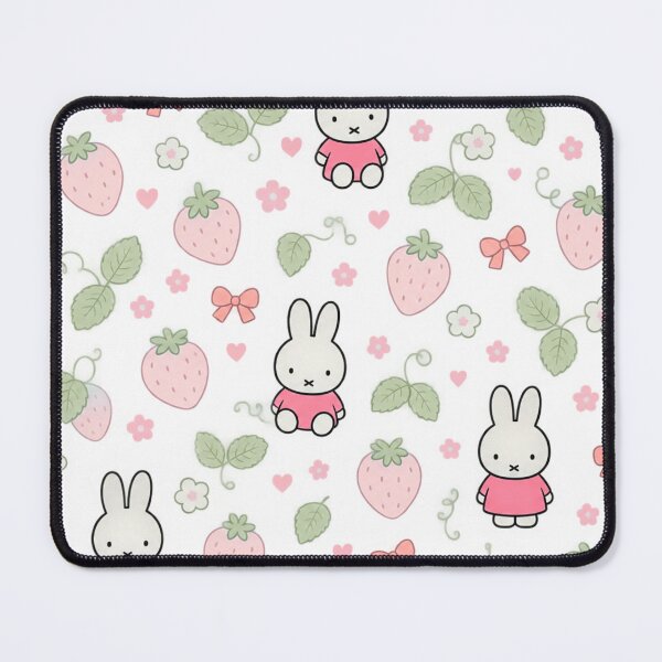 Item preview, Cute Bunny Strawberry Patch Seamless Pattern designed and sold by Cozy Moss Studio.