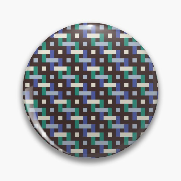 Item preview, Contemporary Heritage Interlock Grid - brown navy teal & ivory designed and sold by pakanta.