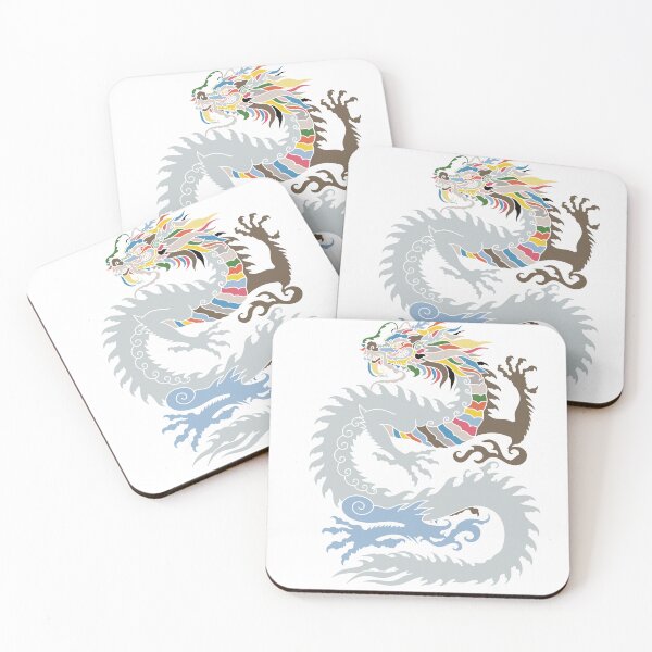 Item preview, Blue & Grey Chinese Dragon - Abstract Mythical Line Art designed and sold by iampaulmorris.