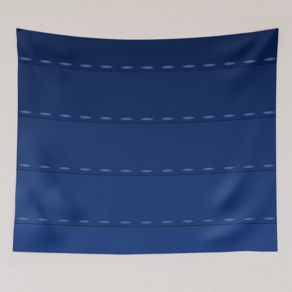 Item preview, A pattern with a gradient of blue stripes and thread stitches designed and sold by Cherevan.
