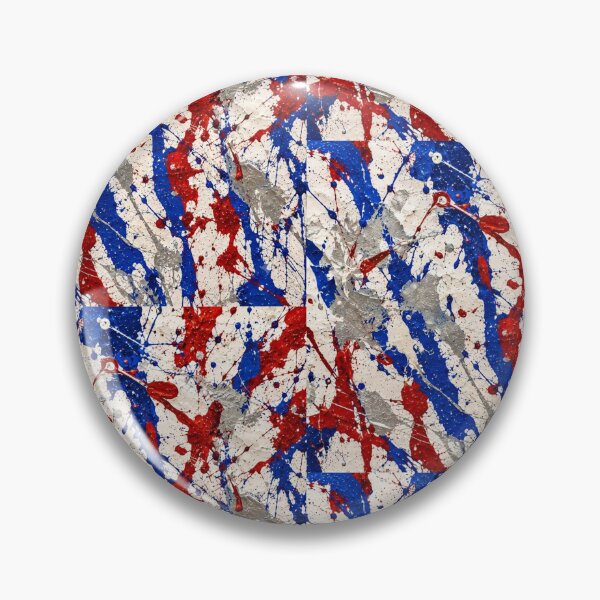 Item preview, Patriotic Red White and Blue Splatter Action Abstract Art designed and sold by THE SPLATTERED HAUS BY SAGE BANKS.