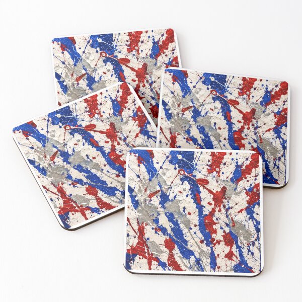 Item preview, Patriotic Red White and Blue Splatter Action Abstract Art designed and sold by THE SPLATTERED HAUS BY SAGE BANKS.