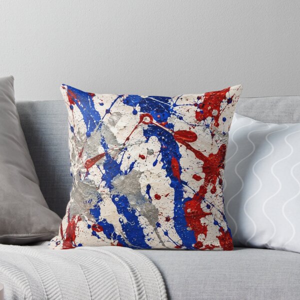 Item preview, Patriotic Red White and Blue Splatter Action Abstract Art designed and sold by THE SPLATTERED HAUS BY SAGE BANKS.