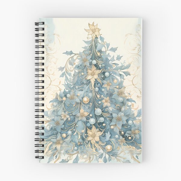 Item preview, Blue and Gold Christmas Tree – Elegant Watercolor Winter Christmas | Elegant Winter Collection designed and sold by lisa-diver.