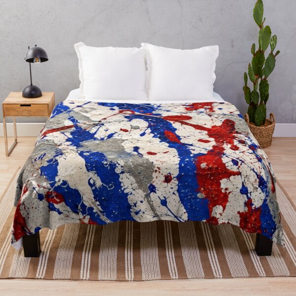 Item preview, Patriotic Red White and Blue Splatter Action Abstract Art designed and sold by THE SPLATTERED HAUS BY SAGE BANKS.