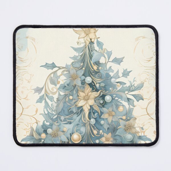 Item preview, Blue and Gold Christmas Tree – Elegant Watercolor Winter Christmas | Elegant Winter Collection designed and sold by lisa-diver.