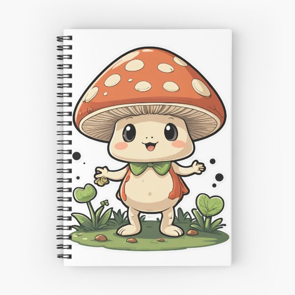 Item preview, Cottagecore Mushroom Character Dynamic Action Pose – Mushroom lover gift designed and sold by michallechowicz.