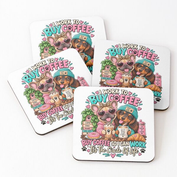 Item preview, I work to buy Coffee designed and sold by doddle&bloom.