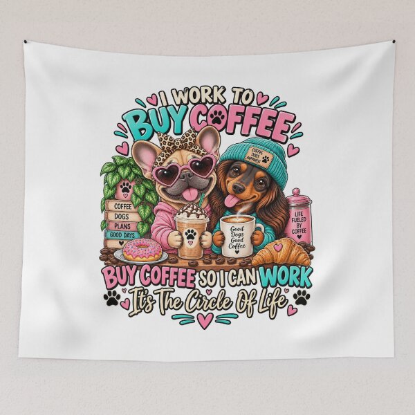 Item preview, I work to buy Coffee designed and sold by doddle&bloom.