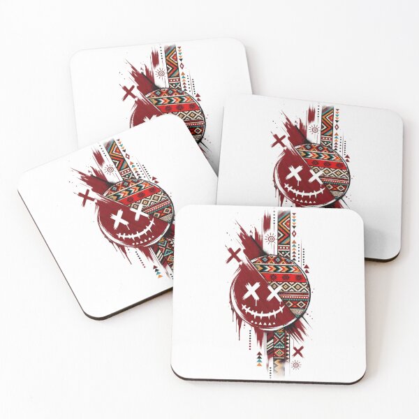 Item preview, Tribal Smiley Face Abstract Street Art designed and sold by zero8.design.