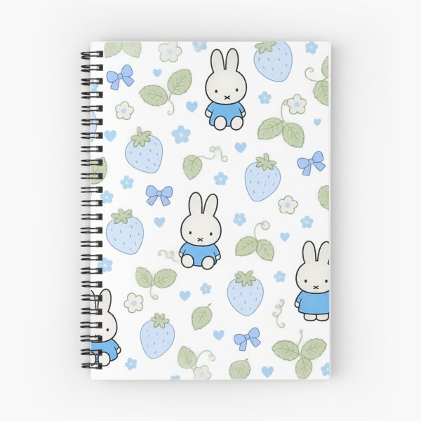 Item preview, Cute Bunny Blue Strawberry Seamless Pattern designed and sold by Cozy Moss Studio.