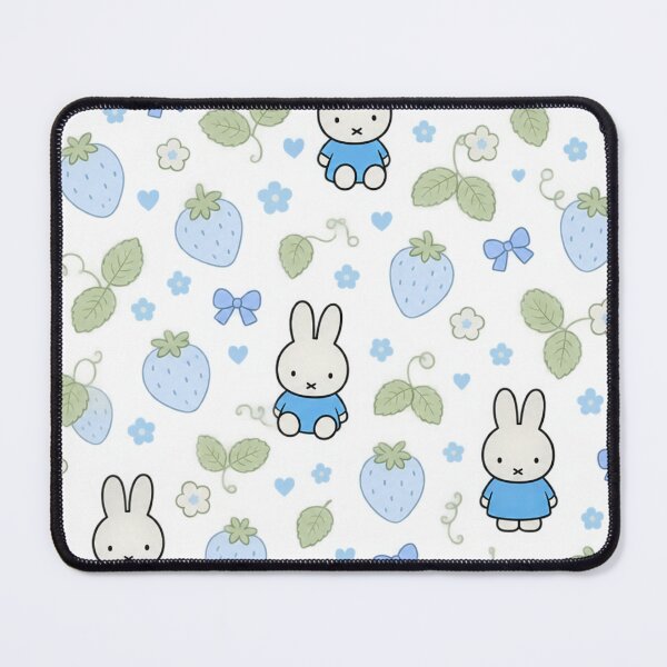 Item preview, Cute Bunny Blue Strawberry Seamless Pattern designed and sold by Cozy Moss Studio.