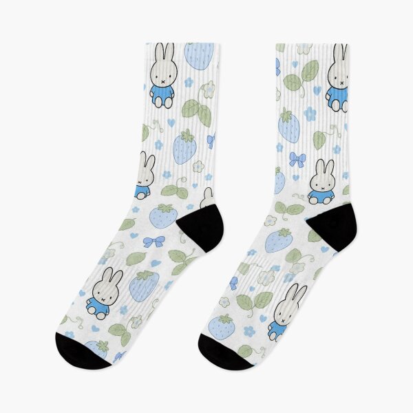 Item preview, Cute Bunny Blue Strawberry Seamless Pattern designed and sold by Cozy Moss Studio.