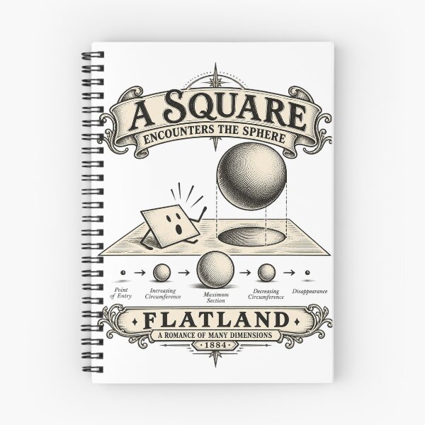 Item preview, A Square Encounters the Sphere – Flatland 1884 designed and sold by Past in Threads.
