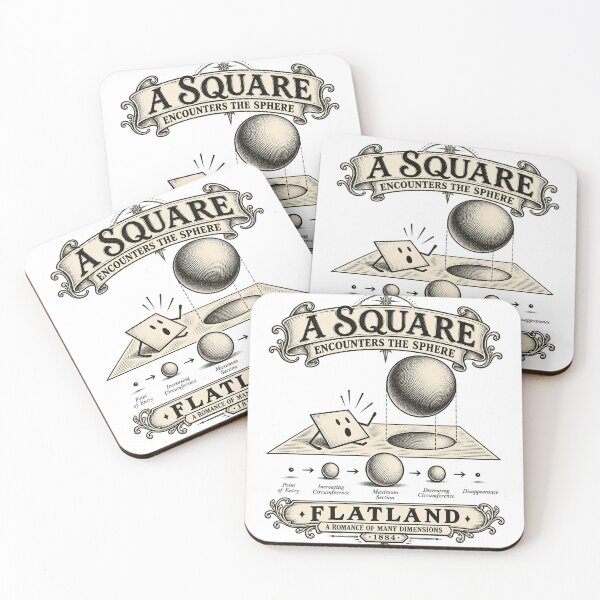Item preview, A Square Encounters the Sphere – Flatland 1884 designed and sold by Past in Threads.