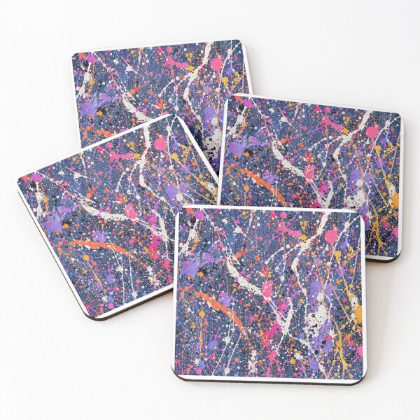 Item preview, Cosmic Orchid Splatter Action Abstract Art designed and sold by THE SPLATTERED HAUS BY SAGE BANKS.