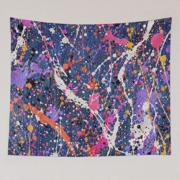Item preview, Cosmic Orchid Splatter Action Abstract Art designed and sold by THE SPLATTERED HAUS BY SAGE BANKS.