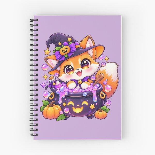 Item preview, Kawaii Fox in Cauldron Sticker Art – Cute Chibi Halloween Illustration designed and sold by MagicMakerPh.