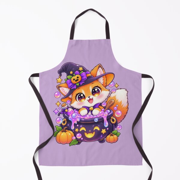 Item preview, Kawaii Fox in Cauldron Sticker Art – Cute Chibi Halloween Illustration designed and sold by MagicMakerPh.