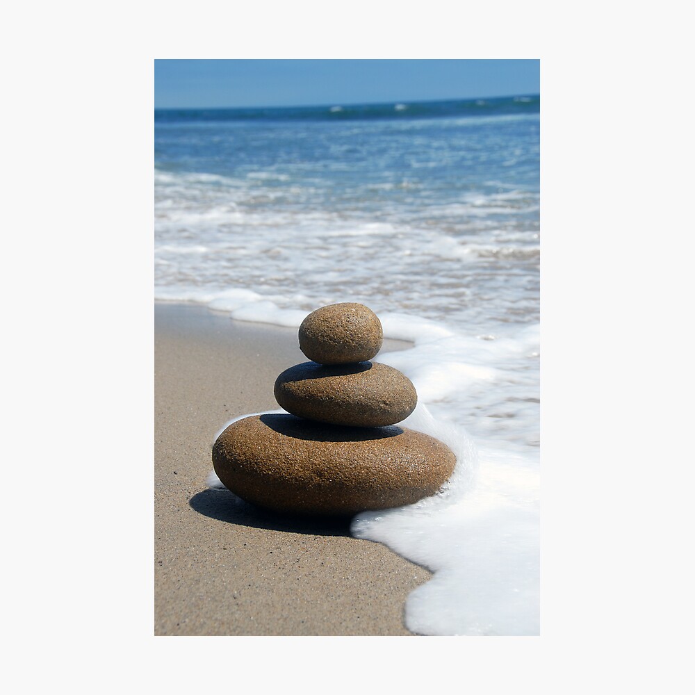 Zen Stacked Rocks Poster for Sale by FineArtsPro