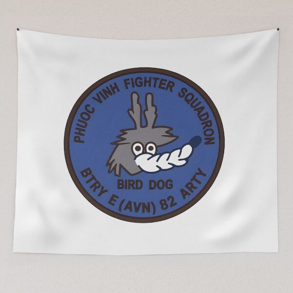 Item preview, Phuoc Vinh Fighter Squadron Battery E 82nd Artillery Bird Dog Emblem designed and sold by CharlieDesings.