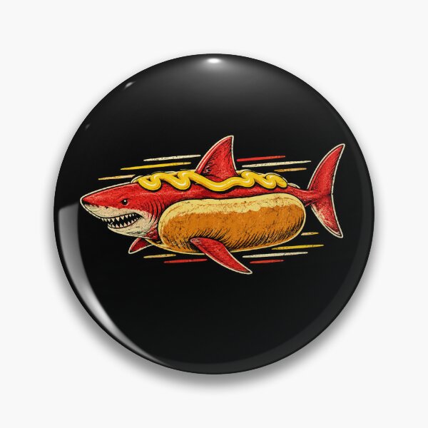 Item preview, Retro Shark Hot Dog Funny Ocean Food designed and sold by Moizento.