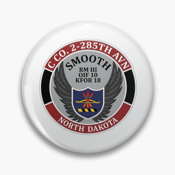 Artikelvorschau, C Co 2-285th AVN Glattes Einsatzabzeichen der Nationalgarde von North Dakota entworfen und verkauft von CharlieDesings.