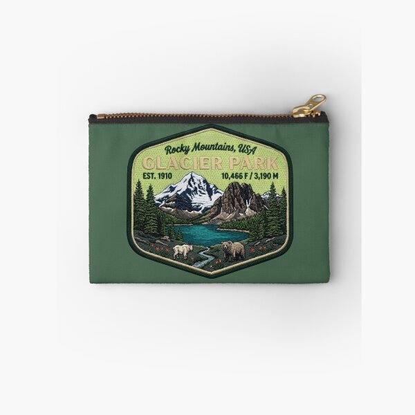 Item preview, Vintage Glacier Park Rocky Mountains Montana Embroidered Hiking Patch designed and sold by LittleArij.