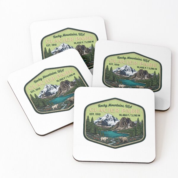Item preview, Vintage Glacier Park Rocky Mountains Montana Embroidered Hiking Patch designed and sold by LittleArij.