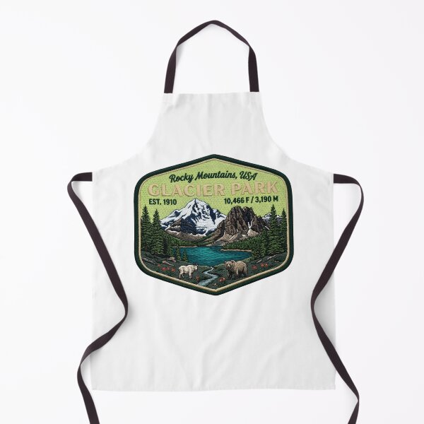 Item preview, Vintage Glacier Park Rocky Mountains Montana Embroidered Hiking Patch designed and sold by LittleArij.