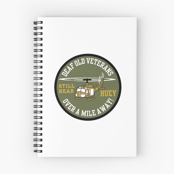 Item preview, Deaf Old Veterans Still Hear Huey Military Aviation Commemorative Emblem designed and sold by CharlieDesings.