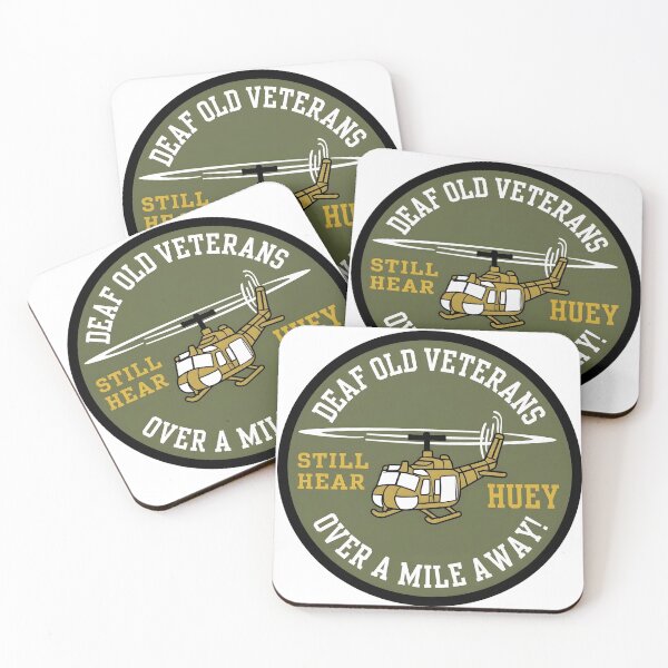 Item preview, Deaf Old Veterans Still Hear Huey Military Aviation Commemorative Emblem designed and sold by CharlieDesings.