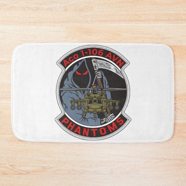 Item preview, A Co 1-106 AVN Phantoms Grim Reaper Black Hawk Emblem designed and sold by CharlieDesings.