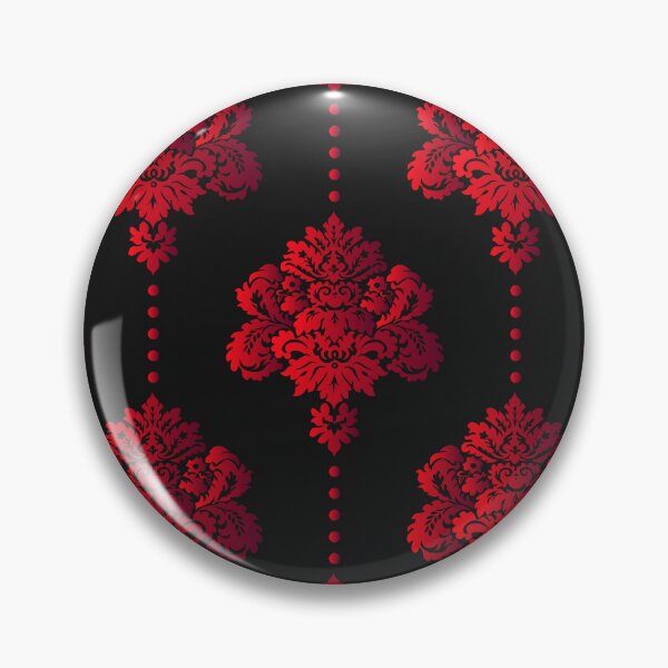 Item preview, Dark Academia Gothic Damask Red Black designed and sold by Dana Du.