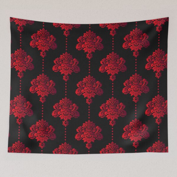Item preview, Dark Academia Gothic Damask Red Black designed and sold by Dana Du.